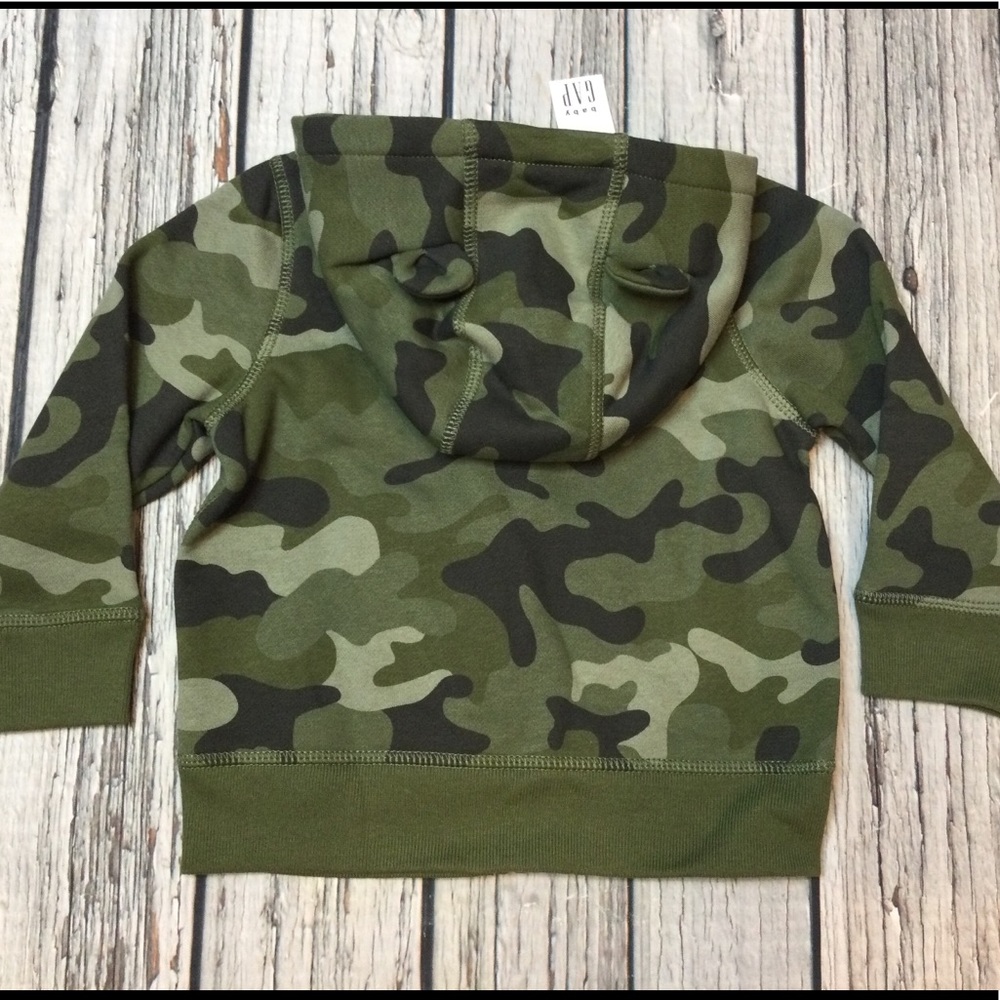 Gap Boys 12 18 24 Month Camouflage Zip-Up Hoodie - Picture 3 of 5